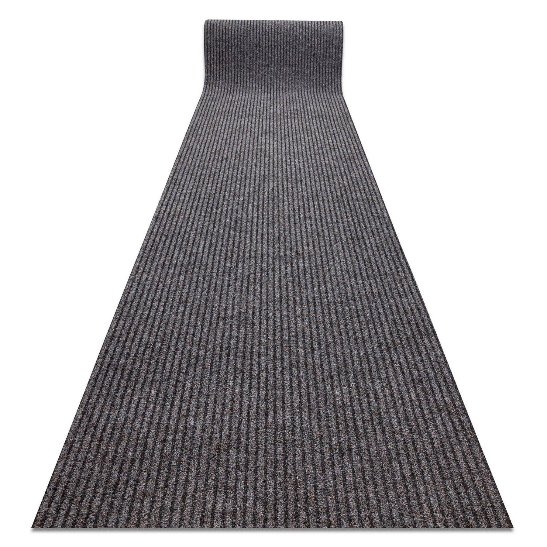 rugsX BĚHOUN - Protiskluzová podložka dveří GIN 1206 venkovní, vnitřní břidlicově světle hnědá Liverpool 120 cm 120/370 cm