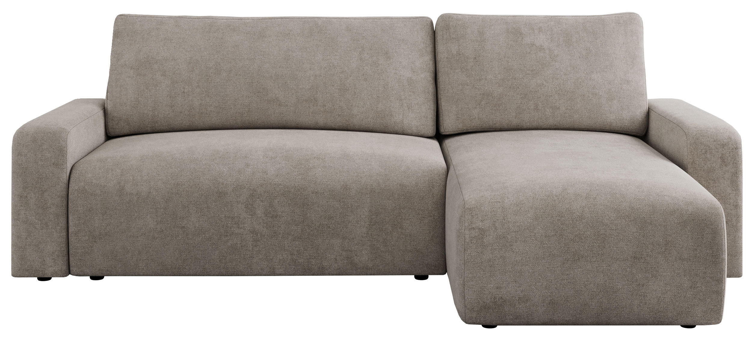 ECKSOFA ARGOS Beige Struktur - Beige/Schwarz, Kunststoff/Textil (245/150cm) - MKS