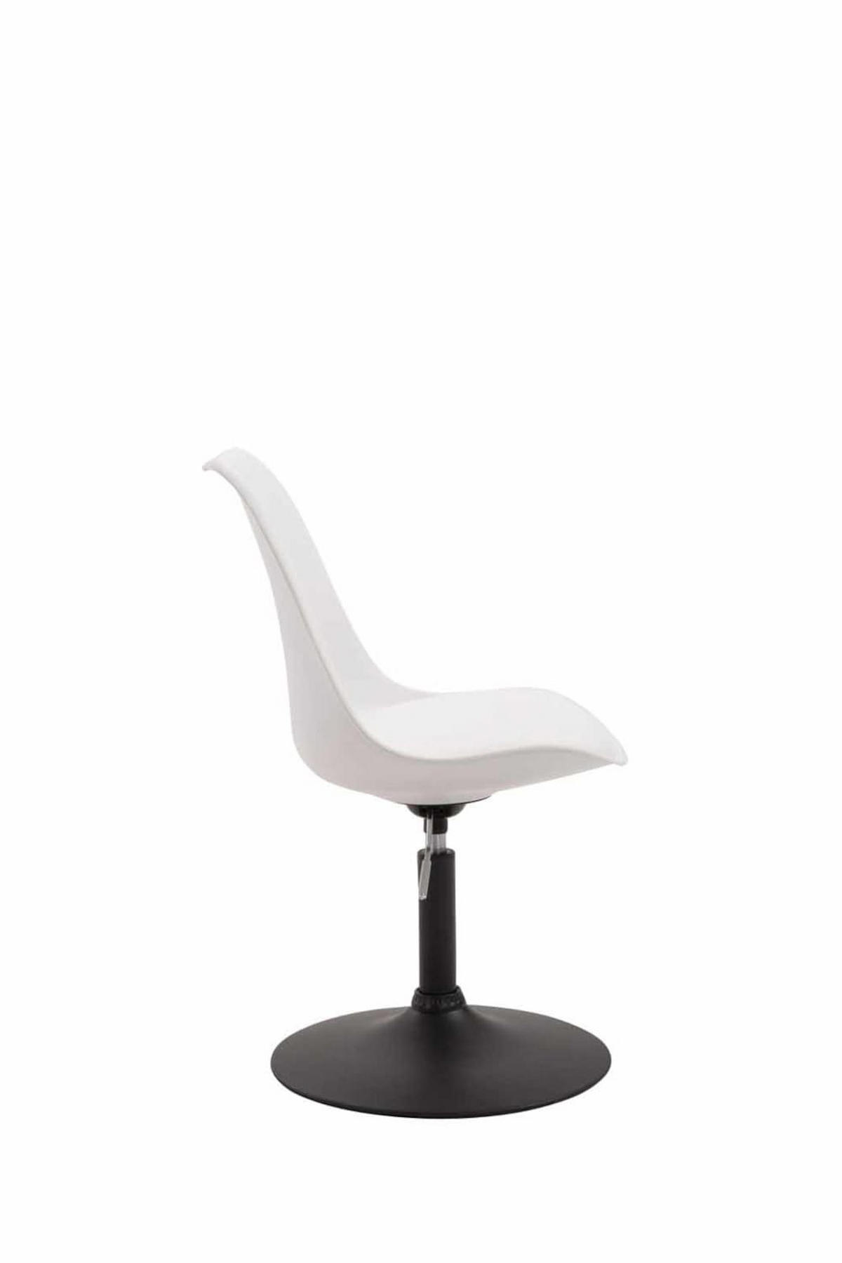DREHSTUHL 4er Set Kunststoff weiß - Schwarz/Weiß, Kunststoff/Metall (48/76/57cm) - CLP