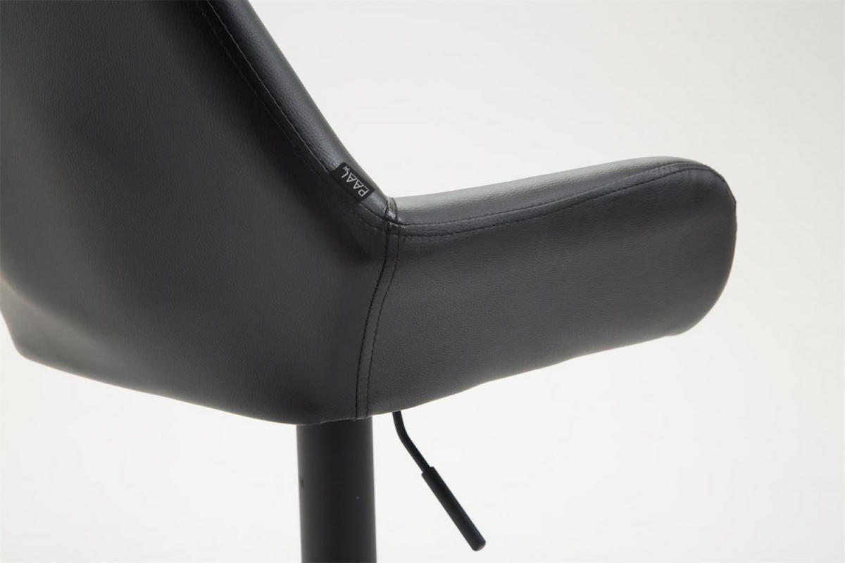 BARHOCKER Lederlook schwarz - Schwarz, Textil/Metall (51/89/52cm) - CLP