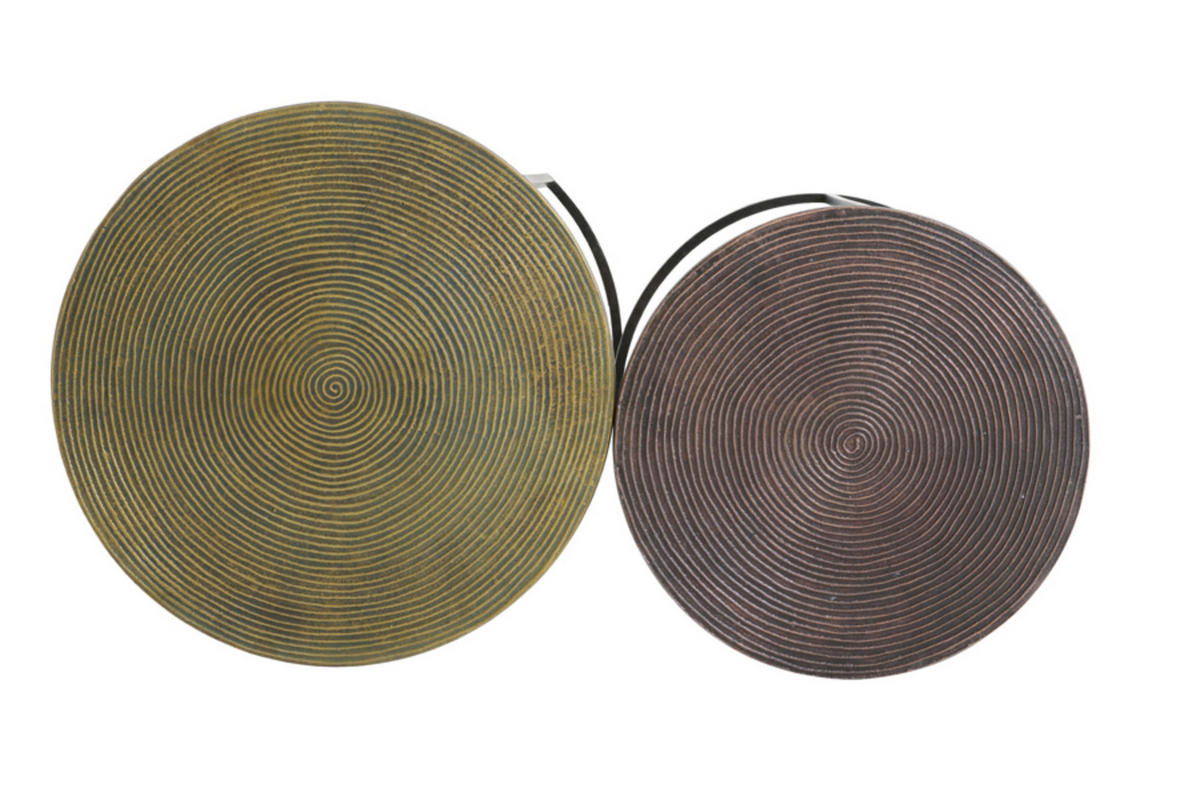BEISTELLTISCH Talca Bronze Ø49/52 cm 2er-Set - Messingfarben/Bronzefarben, Metall (49/49/50.5cm) - Light & Living
