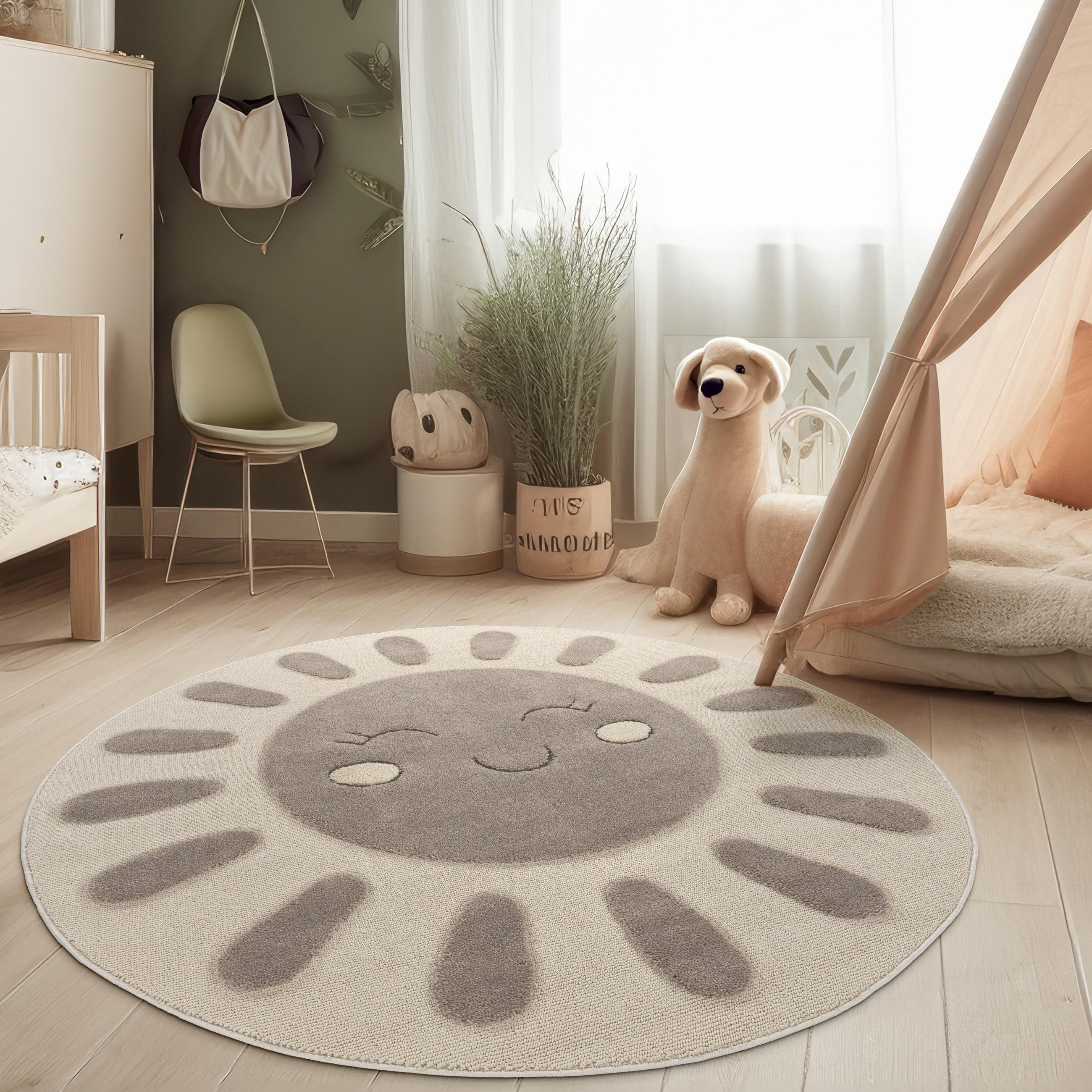 KINDERTEPPICH 160/160 cm Togo 375 - Creme, Textil (160/160cm) - Paco Home