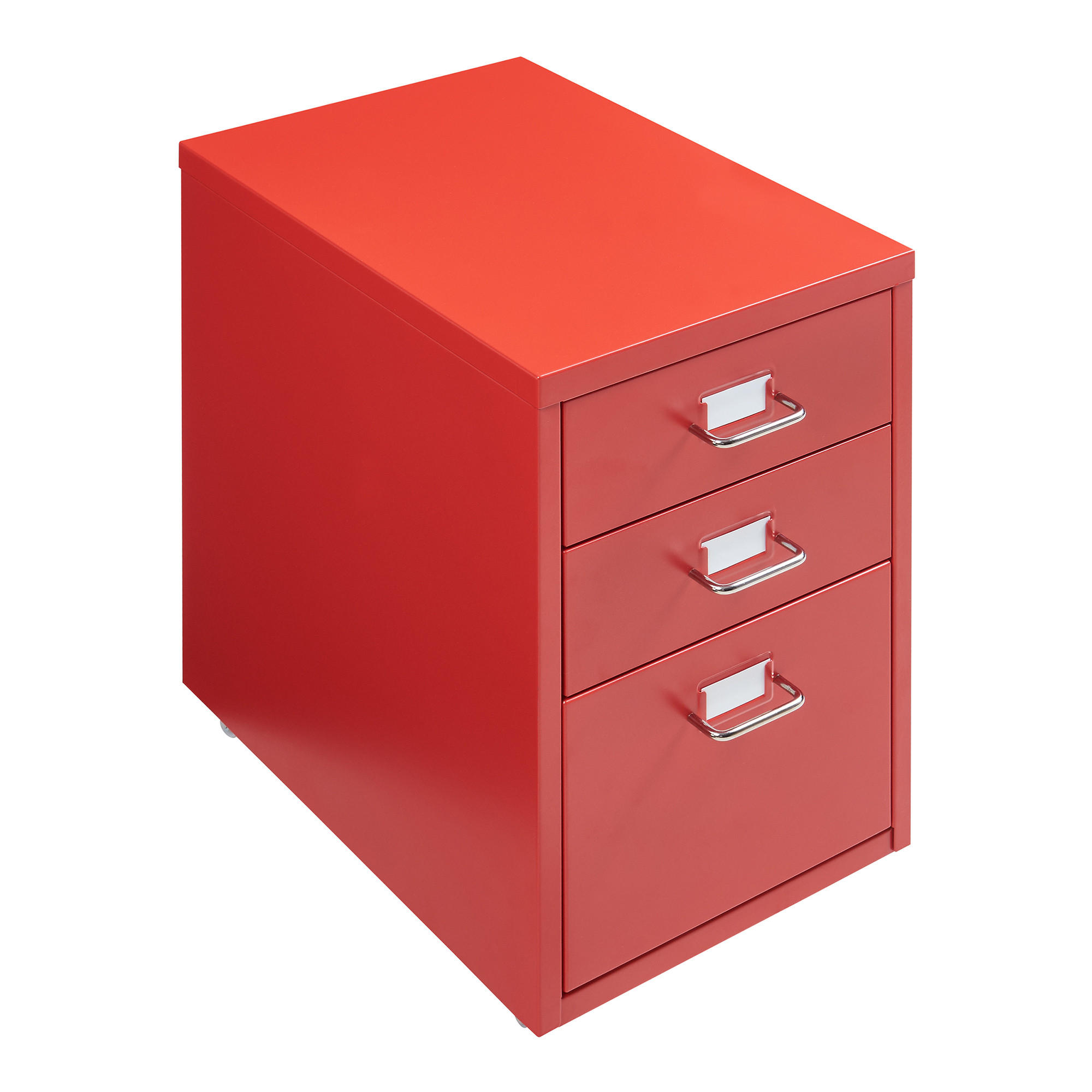 ROLLCONTAINER Kökar - Rot, Metall (28/48/41cm) - [en.casa]
