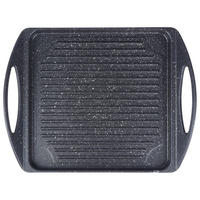 GRILLPLATTE Grande schwarz - Schwarz, Metall (34/26.5/5.5cm) - Orion 