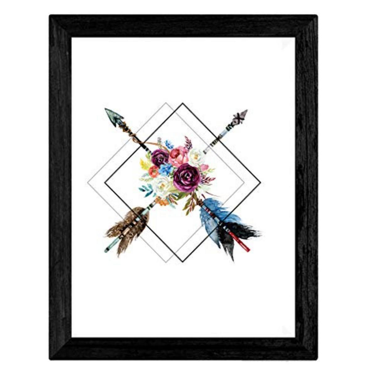 POSTER Set mit 4 Geometrische und bömische Formen A3 Rahmenlos - Klar, Papier (29.7/3cm) - Nacnic