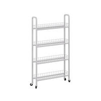 ROLLREGAL Rolivo Weiß 58 x 15 cm mit 4 Fächern - Weiß, Metall (58/103.5/15cm) - Vicco