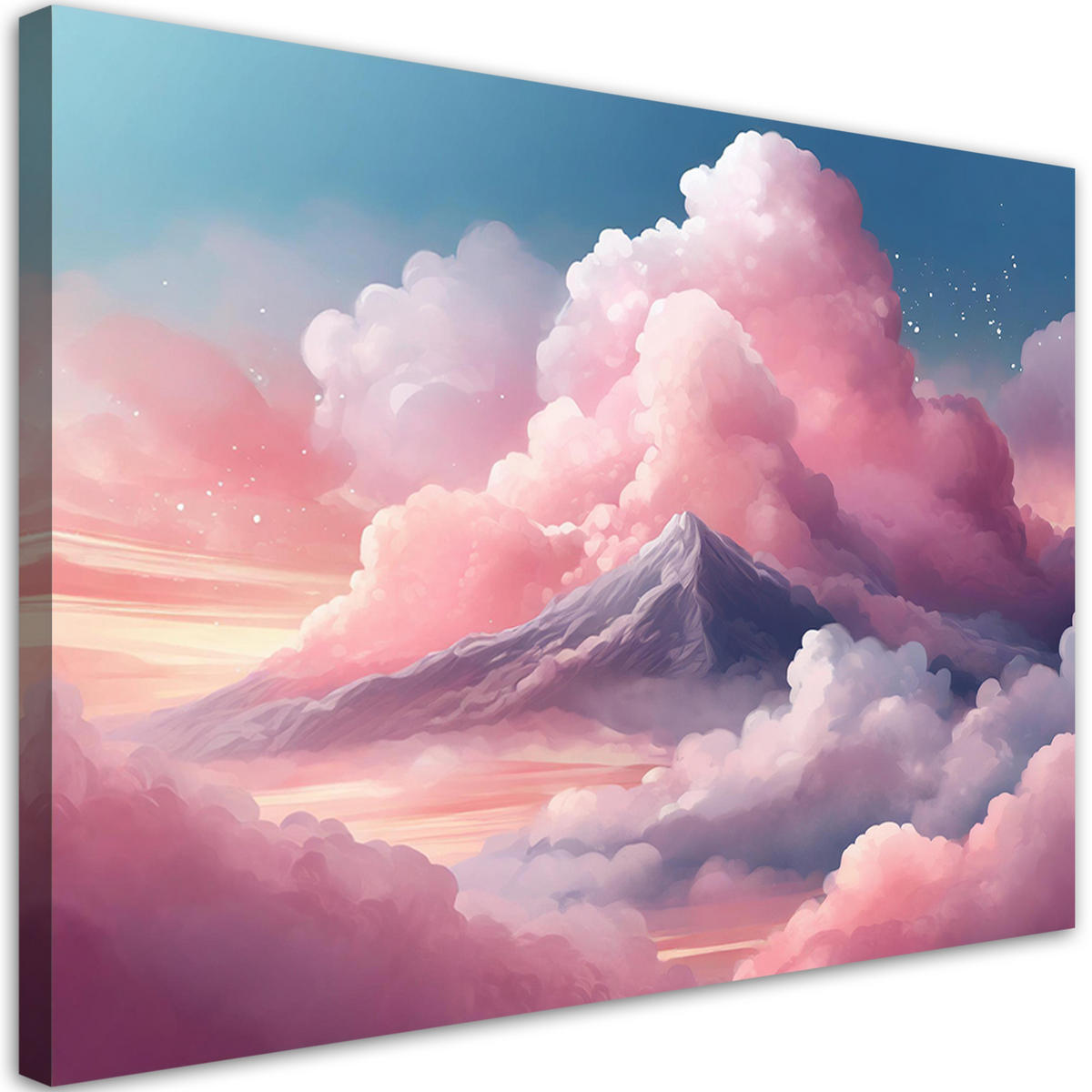 WANDBILD rosa wolken und himmel - Pink, Textil (60/40cm) - Feeby