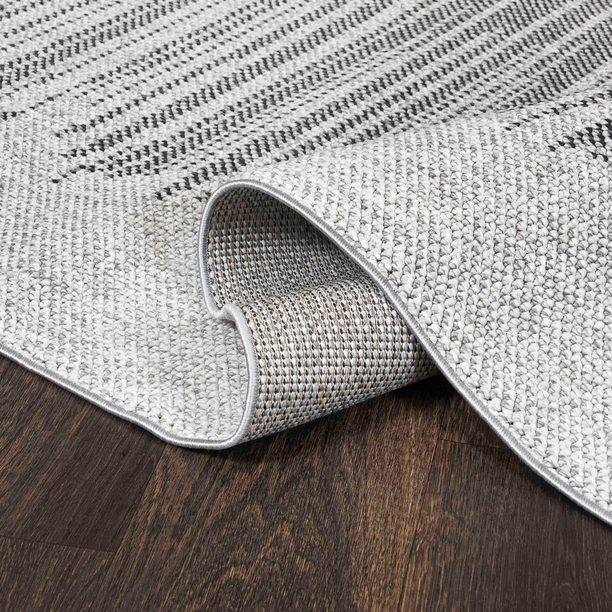 TEPPICH Lora SD94A Mazovia 80x150cm Anthrazit Grau Abstrakt Kurzflor - Grau, Textil (80/150cm) - Mazovia