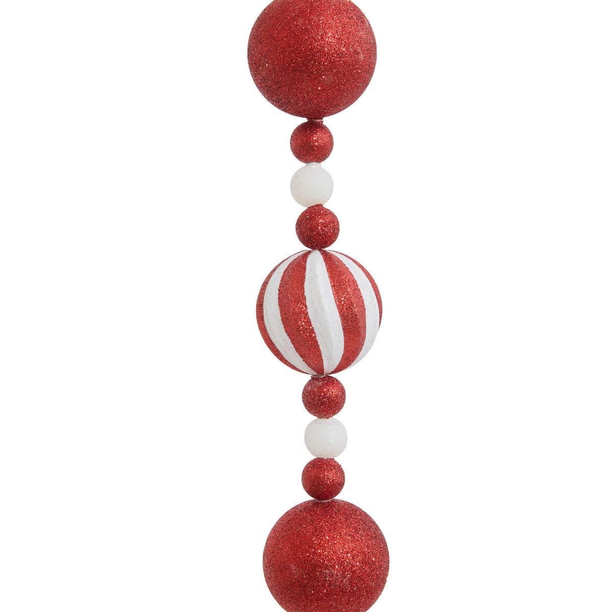 WEIHNACHTSGIRLANDE Kugeln 180 cm - Rot, Kunststoff (6cm) - Atmosphera Createur d´interieur