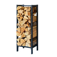 KAMINHOLZREGAL Außen 33x25x90 cm Metall Anthrazit - Anthrazit, Metall (25/90/33cm) - QUICK STAR