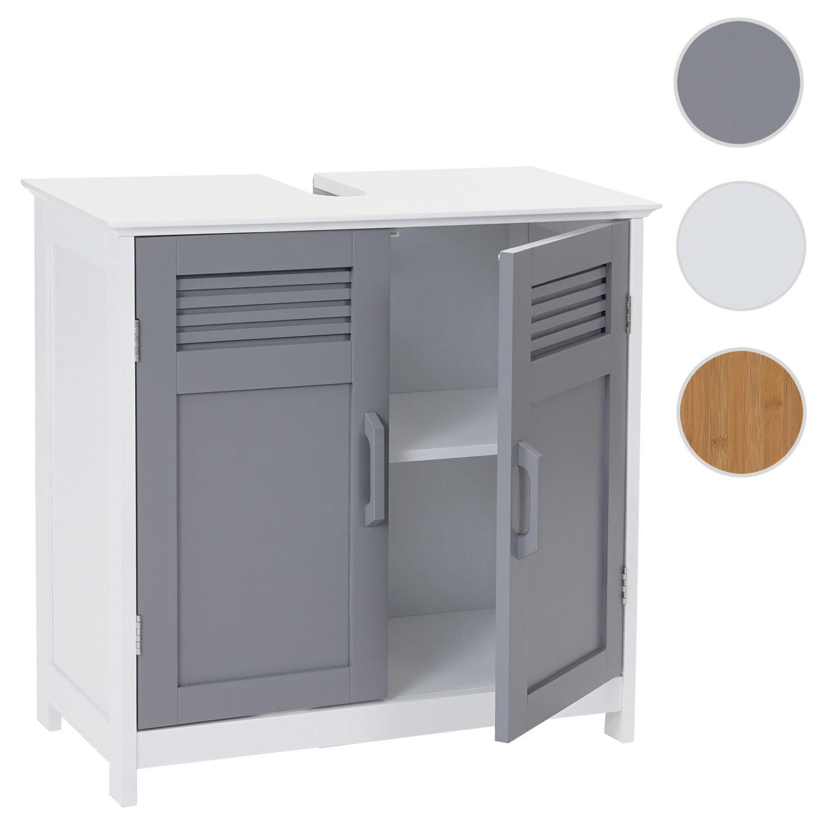 WASCHBECKENUNTERSCHRANK Grau - Grau, Holz (60/60/30cm) - MCW