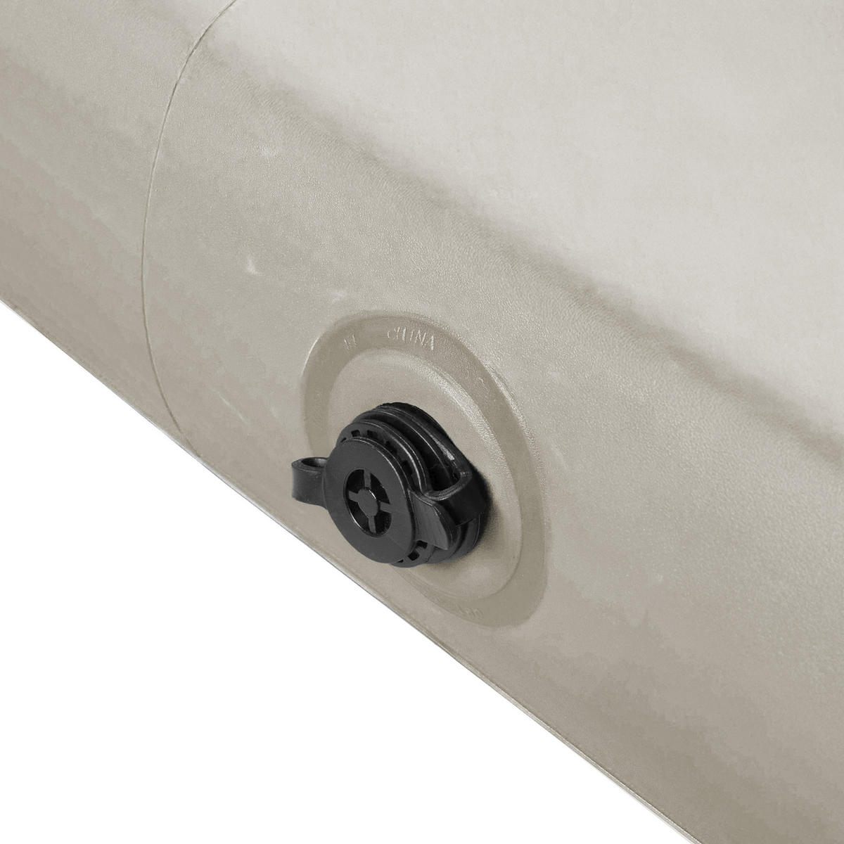 LUFTBETT Luftmatratze Camping 1 Person 183x97x12cm beige aufblasbar ohne Pumpe - Beige, Kunststoff (97/183cm) - Avenli