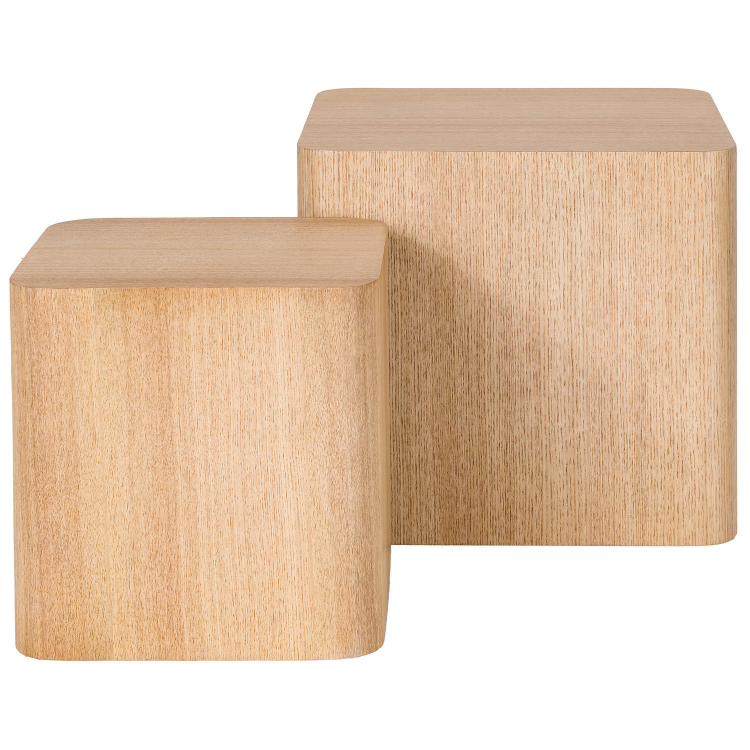 BEISTELLTISCH - 2er-Set - Esche - Eschefarben, Holzwerkstoff (40/40/38cm) - home24