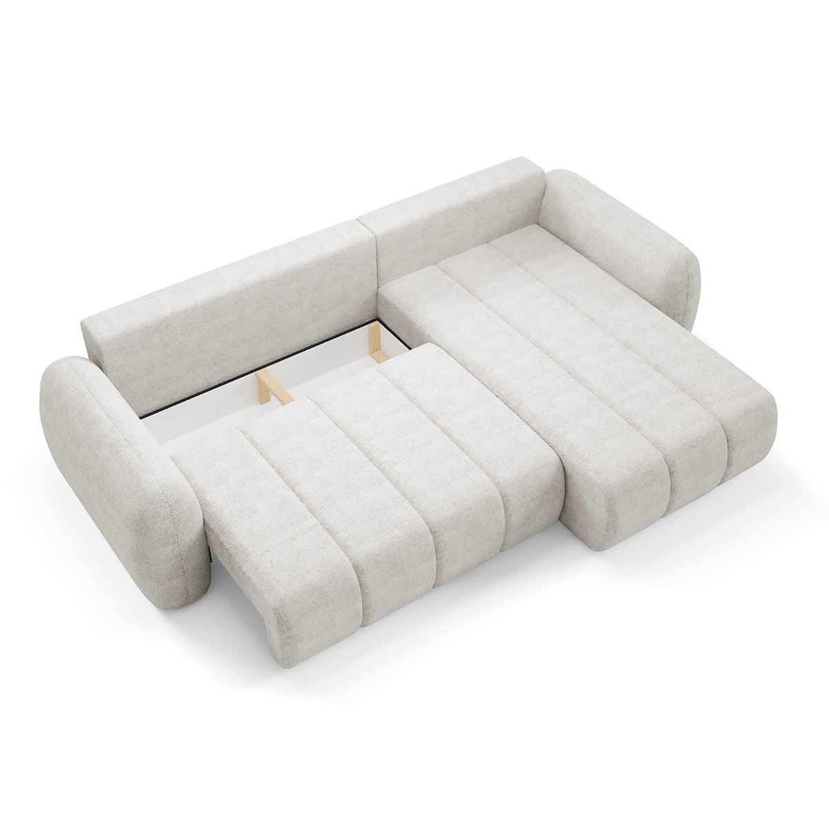 ECKSOFA Cesar 3 Sitzplätze Weiß - Weiß, Holz (304/190cm) - Petits-meubles