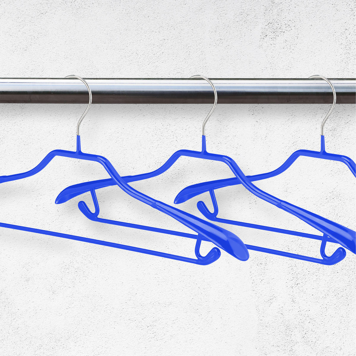 10XVEŠIAKY na oblek - modrá, kov/plast (45/19/3.5cm) - Relaxdays