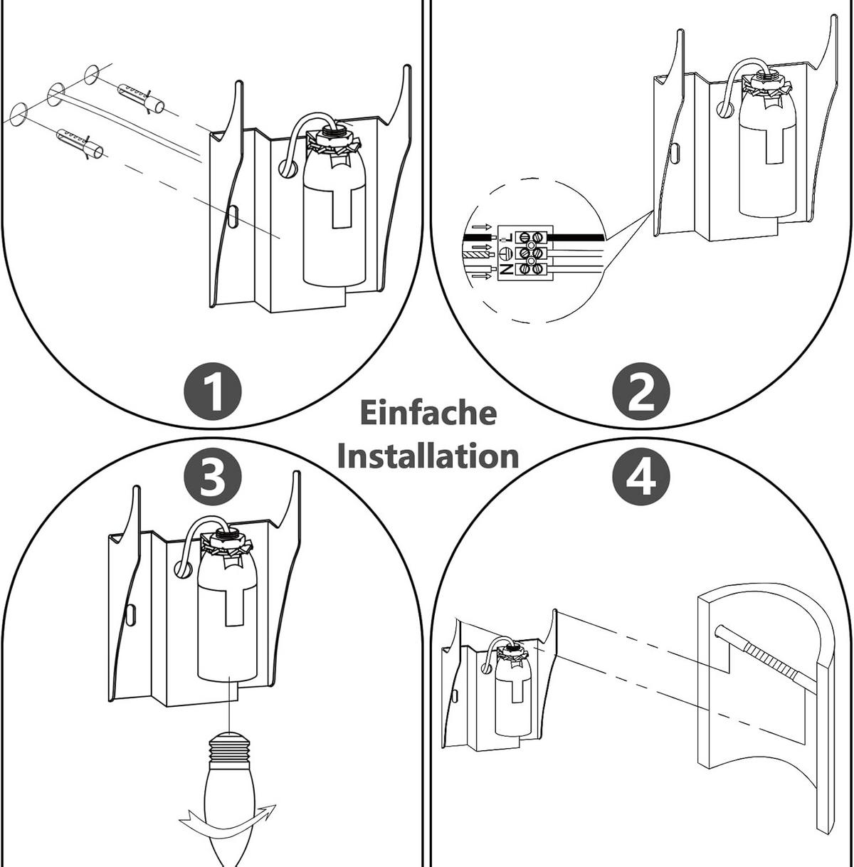 LED - WANDLEUCHTE Nixthun 18.0/9.0/23.0 cm - Weiß, Metall (18/9/23cm) - ZMH