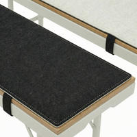 BIERBANKAUFLAGE Filz, 2er Set, Anthrazit, 180/28/0,8 cm - Grau, Kunststoff (28/1/180cm) - Dunedesign