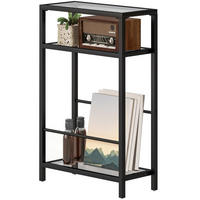 BEISTELLTISCH 40/62/18 cm Schwarz aus Glas mit 3 Ebenen - Schwarz, Glas (40/18/62cm) - OKMYHOME