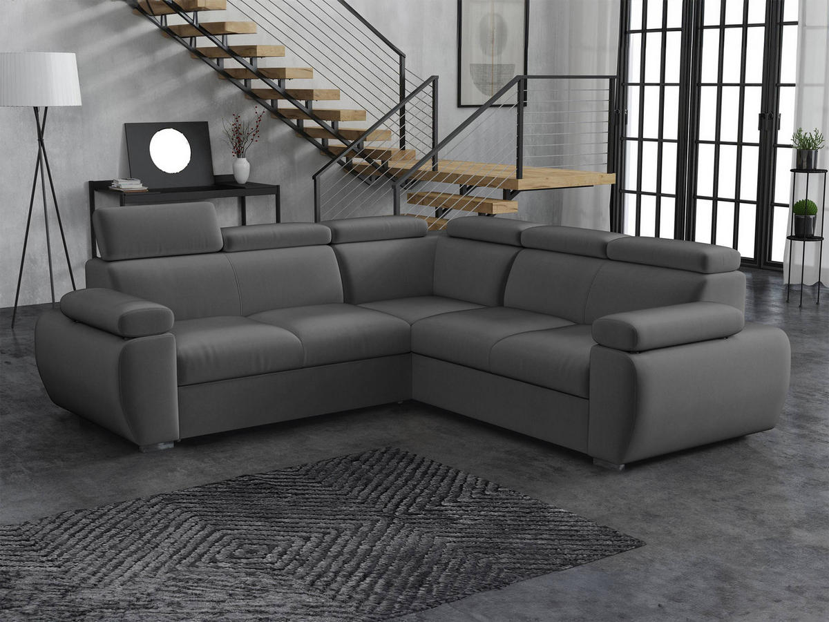 ECKSOFA Boston Maxi - Chromfarben/Grau, Holz/Textil (260/260cm) - MIRJAN24