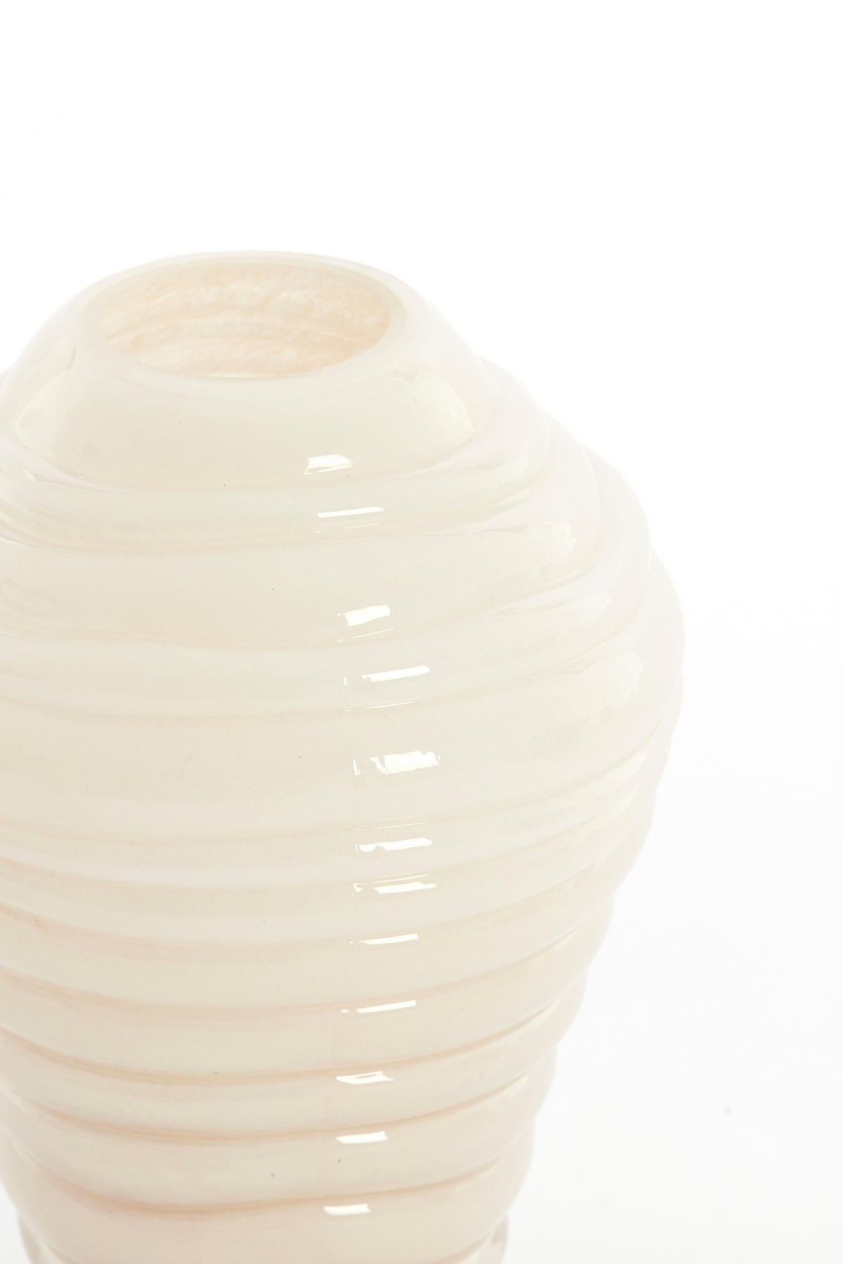VAZE Fenlor Weiß 18/18/25 cm - Weiß, Glas (25cm) - Light & Living