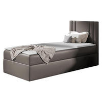 BOXBETT Carmen Mini, Seite zum Öffnen des Bettkastens: Rechts - Graphitfarben, Holz (100/200cm) - MIRJAN24