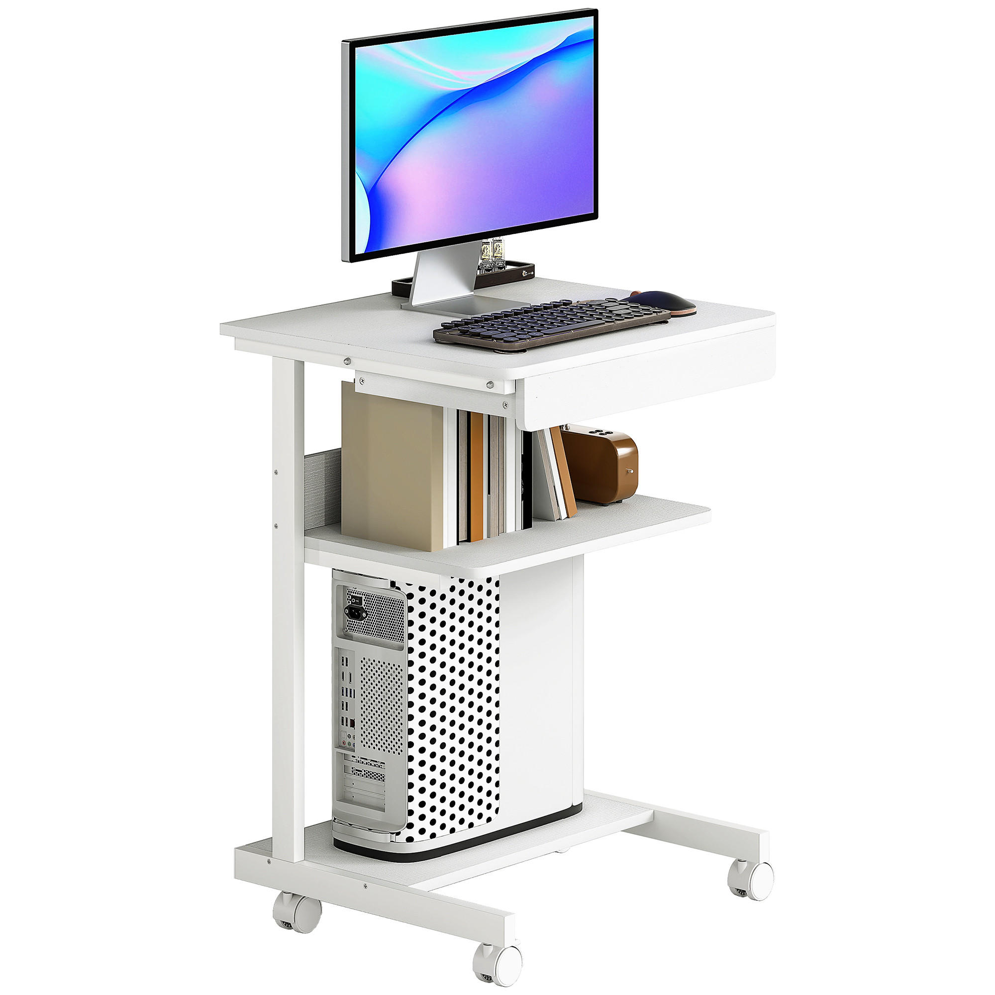 BÜROTISCH Weiß 1 Stück - Weiß, Holzwerkstoff (51/79/56cm) - GiPP