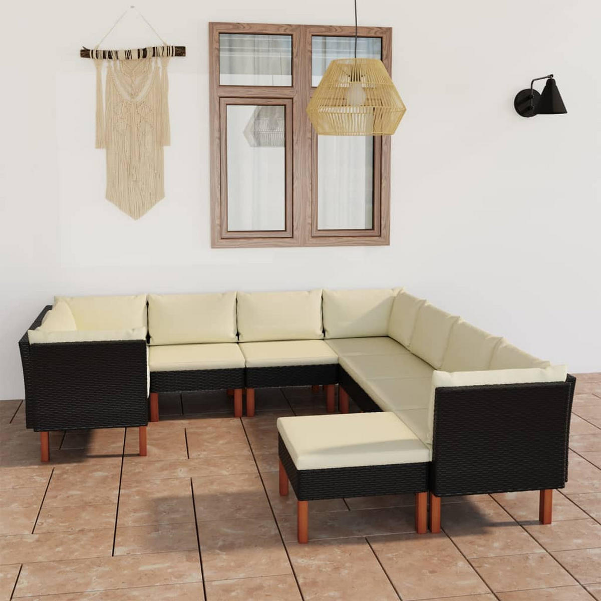 GARTENSET Regalado 9-teilig - Schwarz, Metall - Nettlife