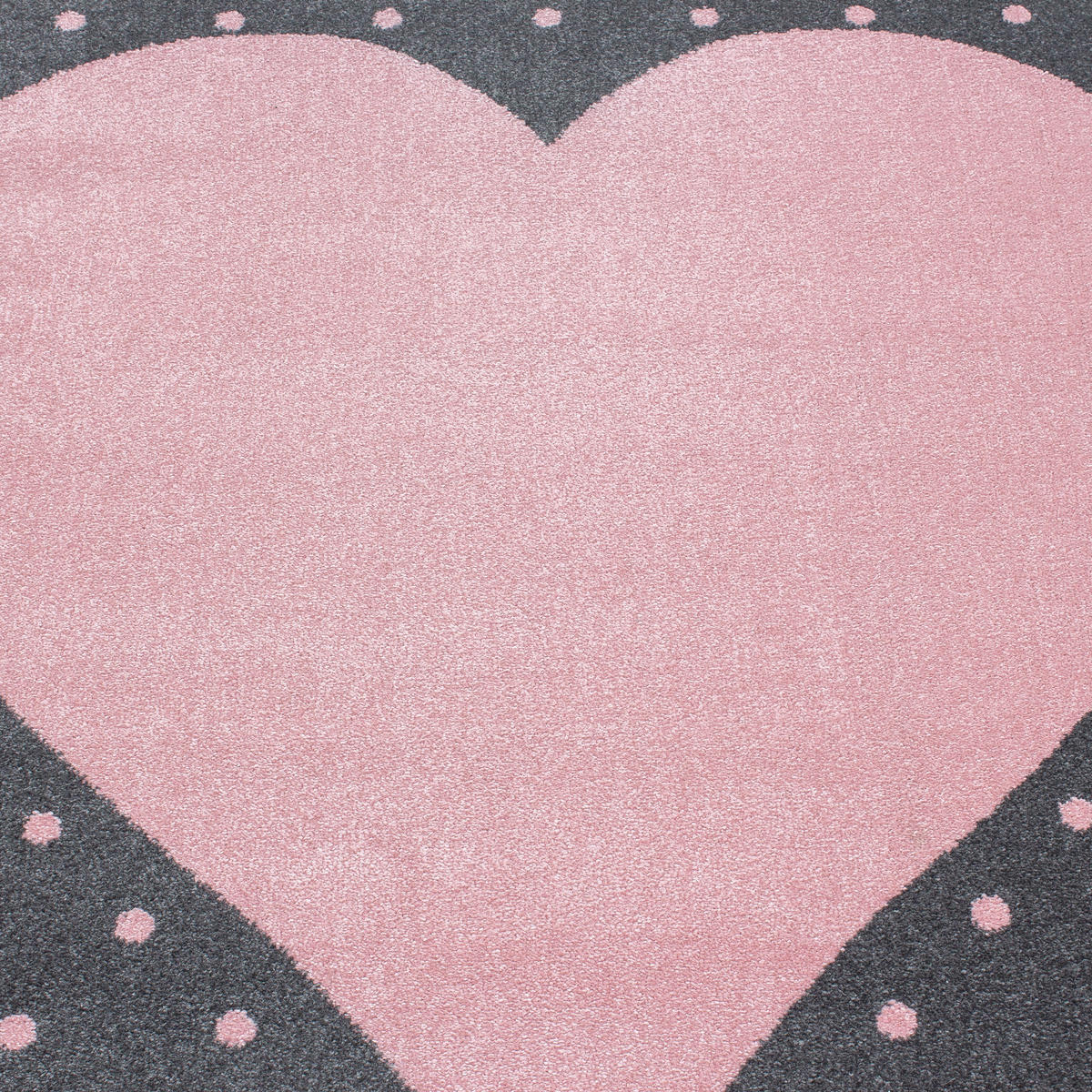 TEPPICH Kinder Kurzflor Herz Polypropylen Kinderzimmer Pink Läufer 80x150 - Rosa, Textil (80/150cm) - KADIMA DESIGN