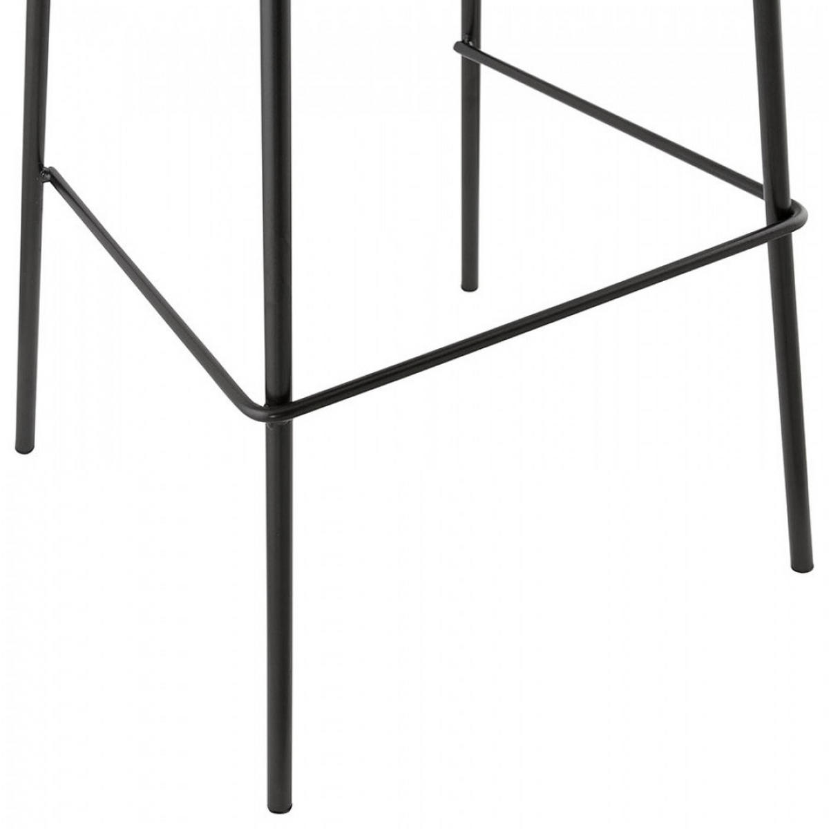 BARHOCKER braun 45x115x49cm - Schwarz/Braun, Leder/Metall (45/115/49cm) - AlterEgo