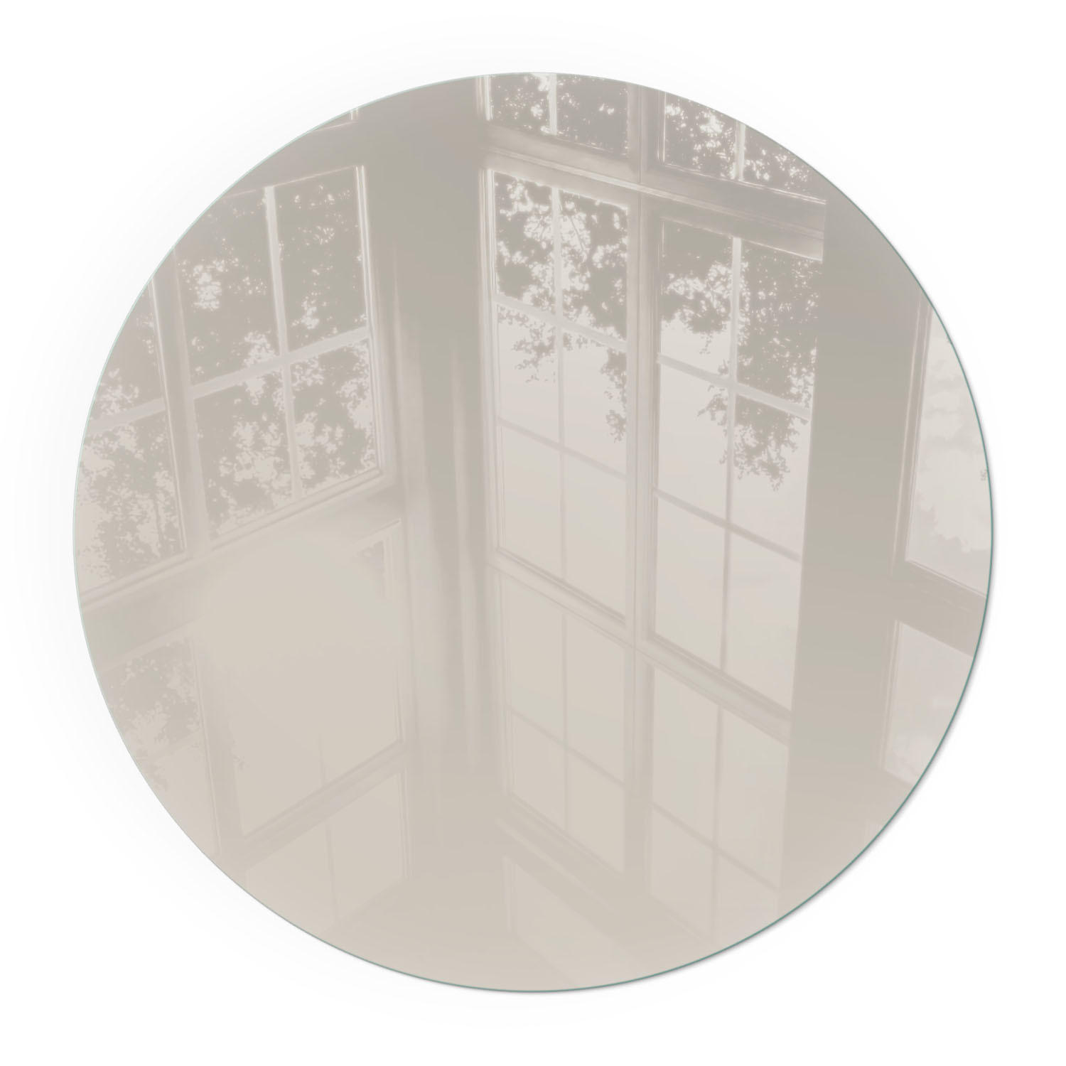 GLASPLATTE für Kamin Ø 60 cm - Creme, Glas (60/60/0.4cm) - TULUP