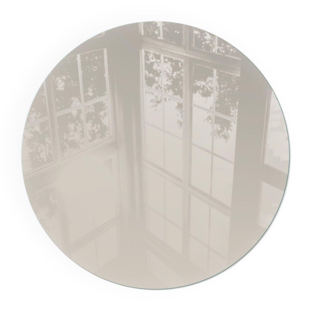 GLASPLATTE für Kamin Ø 60 cm - Creme, Glas (60/60/0.4cm) - TULUP