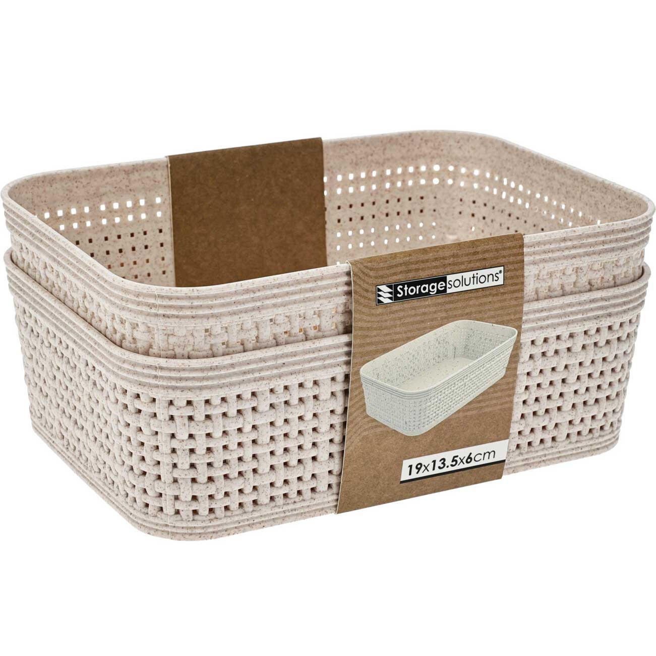 Storage solutions Körbe Beige 13.5x6x19 cm