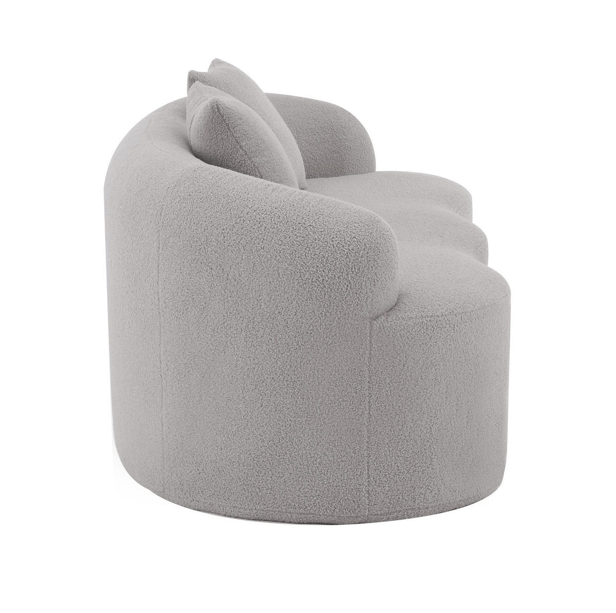 DVOUMÍSTNÁ pohovka se zaoblenými područkami a integrovanými polštáři, bez montáže, Světle šedá - světle šedá, plast (170/70/89cm) - Redom