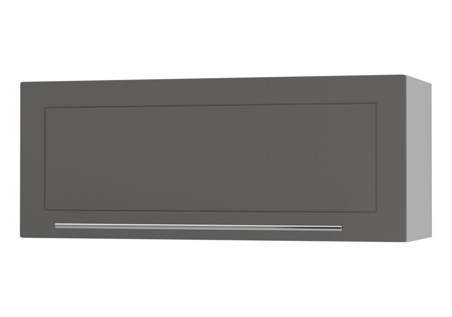 KLAPPHÄNGESCHRANK Kvantum W4B/90-AV Graphit Matt / Grau Matt 90 / 32,5 / 36cm - Graphitfarben/Grau, Holz/Holzwerkstoff (90/36/32.5cm) - Feldmann-Wohnen