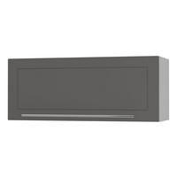 KLAPPHÄNGESCHRANK Kvantum W4B/90-AV Graphit Matt / Grau Matt 90 / 32,5 / 36cm - Graphitfarben/Grau, Holz/Holzwerkstoff (90/36/32.5cm) - Feldmann-Wohnen