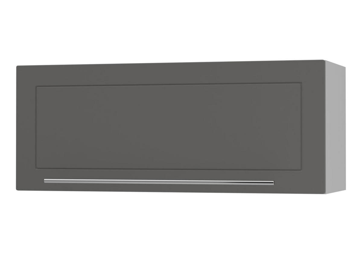 KLAPPHÄNGESCHRANK Kvantum W4B/90-AV Graphit Matt / Grau Matt 90 / 32,5 / 36cm - Graphitfarben/Grau, Holz/Holzwerkstoff (90/36/32.5cm) - Feldmann-Wohnen