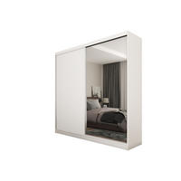SCHWEBETÜRENSCHRANK PATRIZIA 200/216/61 cm 2-türig mit Spiegel Weiß - Weiß, Holzwerkstoff (200/216/61cm) - MASSENO