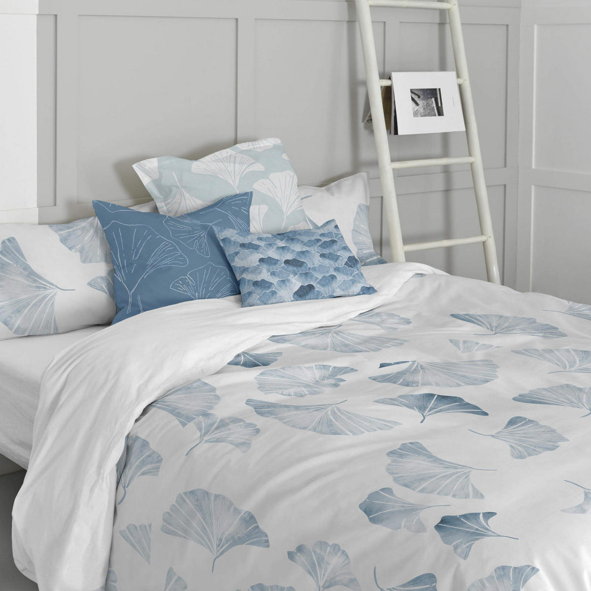 KISSENBEZUG ginkgo 60x60 cm mehrfarbig - Multicolor, Textil (60/60cm) - Happy Friday