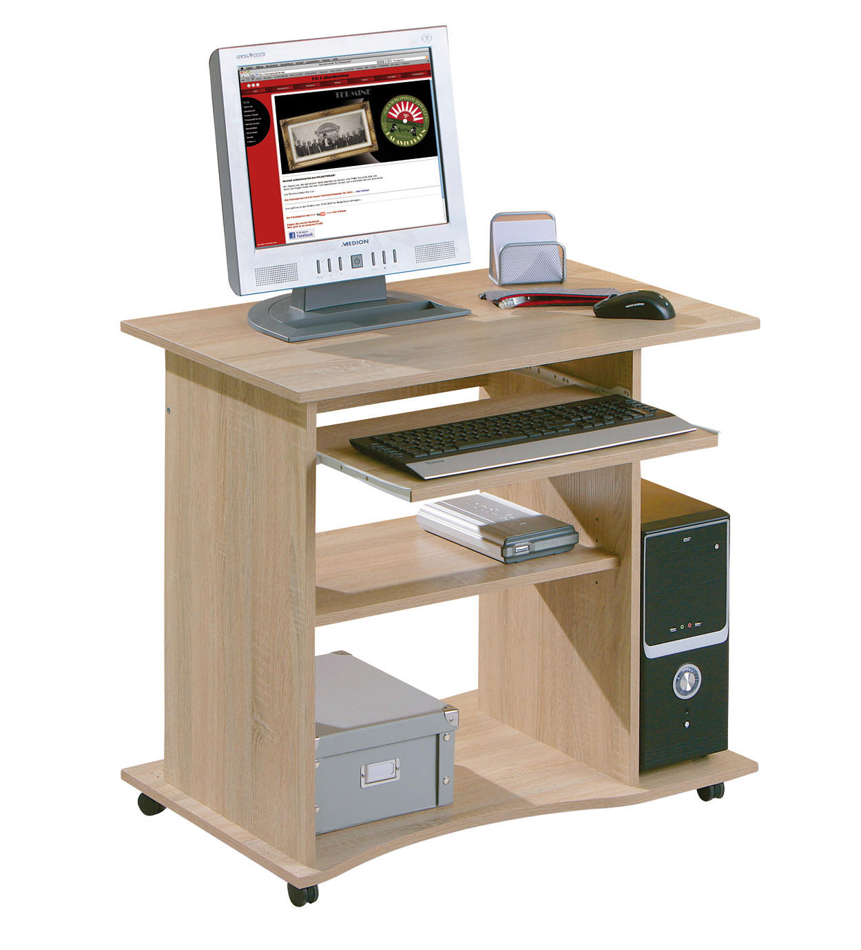 SCHREIBTISCH Eiche Dekor - Eiche Wotan, Holzwerkstoff (50/80/75cm) - ebuy24