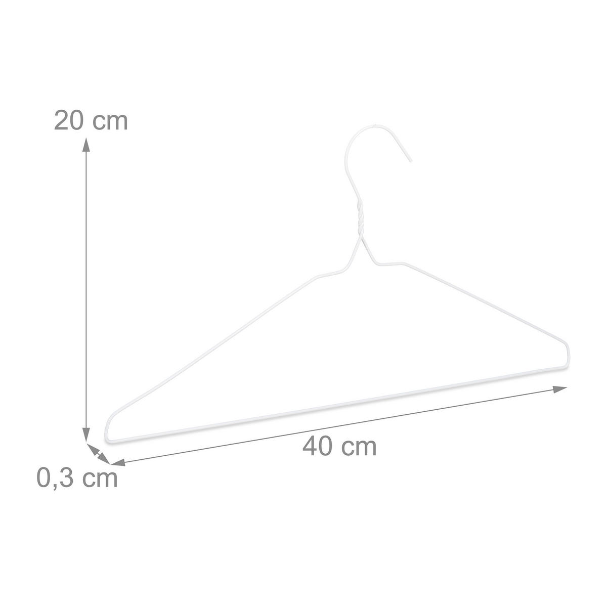 50XKOVOVÉ vešiaky - biela, kov/plast (40/20/0.3cm) - Relaxdays