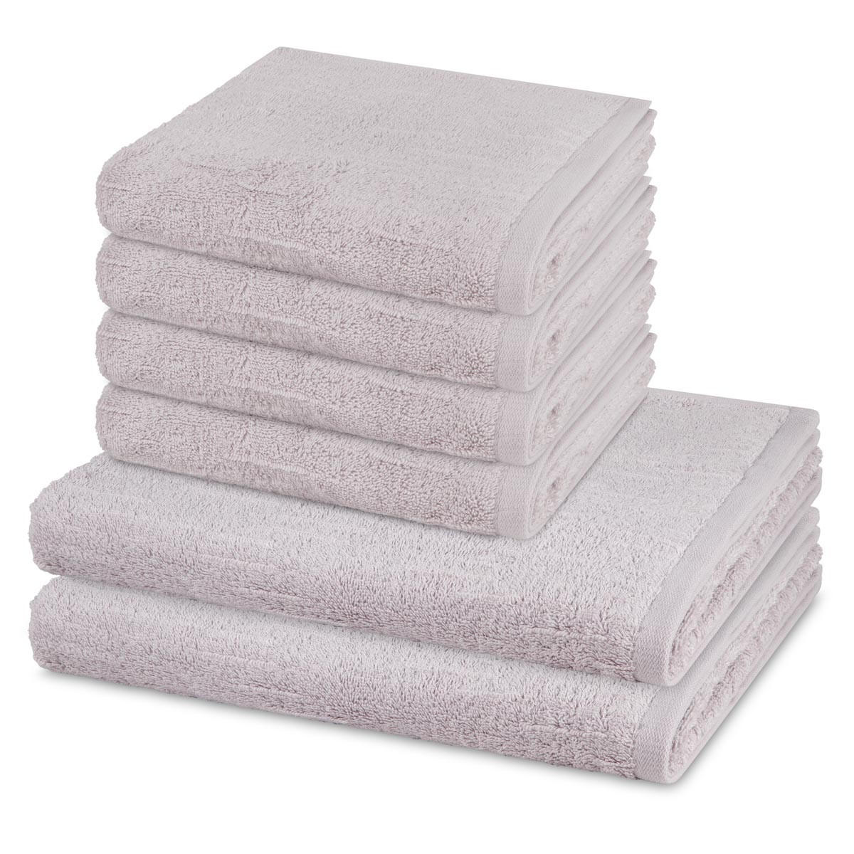 FROTTIERSET Premium 6-teilig - Hellgrau, Textil (50/100cm) - Ross