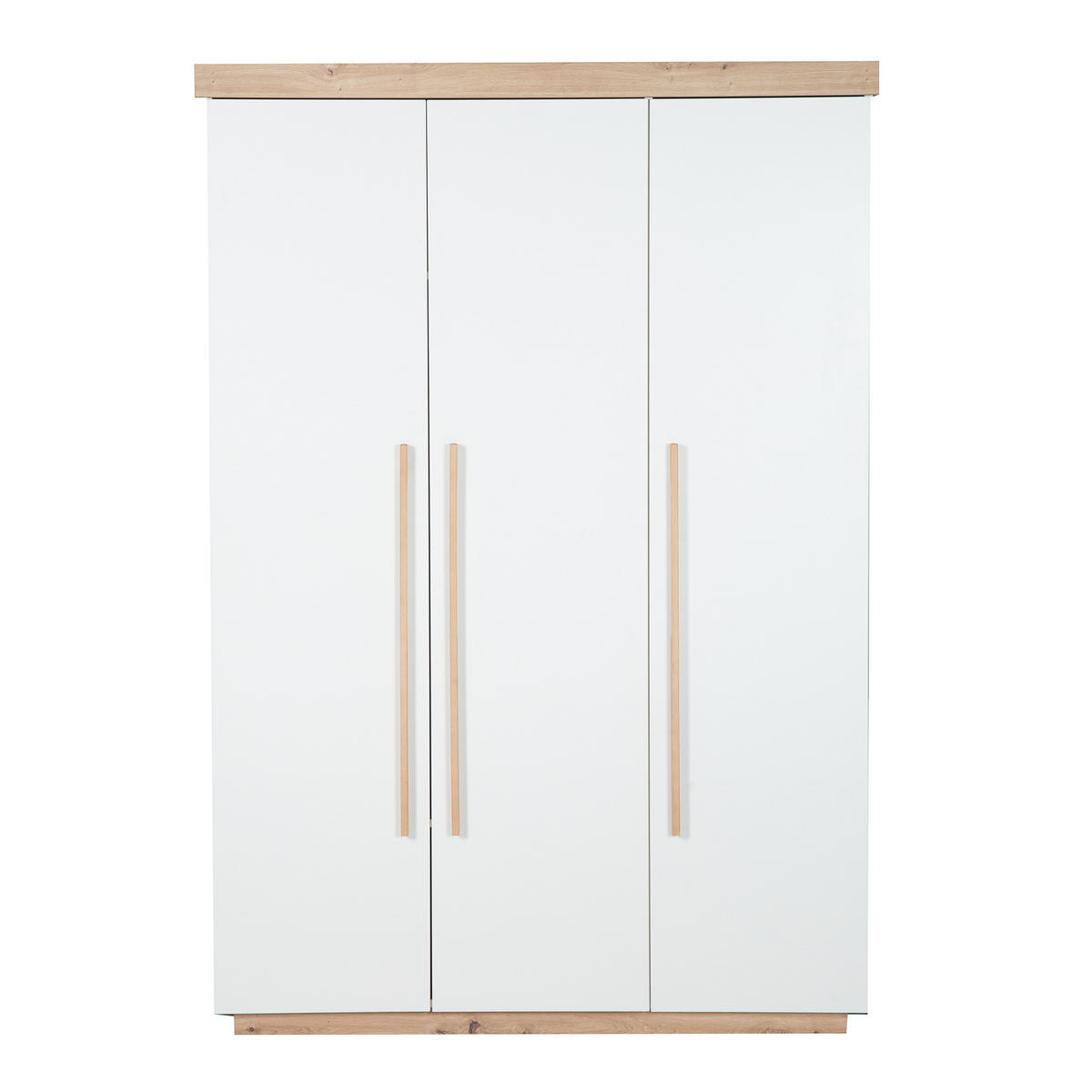 KINDERKLEIDERSCHRANK Lumo 3-türig - Weiß, Holz (138/199/52.5cm) - Roba