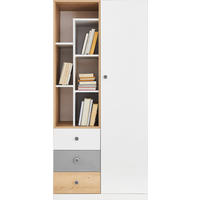 BÜCHERREGAL BRERA 80x40x170 cm, Regal Weiß - Weiß, Holzwerkstoff (80/170/40cm) - MASSENO