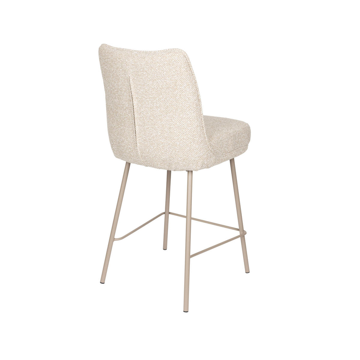 BARHOCKER Jacques mit Rückenlehne 65 cm Beige - 2 er Set - Beige, Kunststoff (43/100/54cm) - Housecraft Living