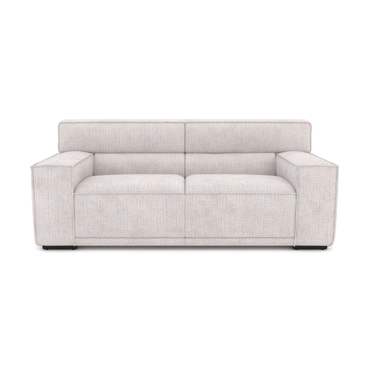 2,5-SITZER Umea Chenille Beige 194/106/78 cm - Hellgrau, Kunststoff/Textil (194/78/106cm) - foamnova