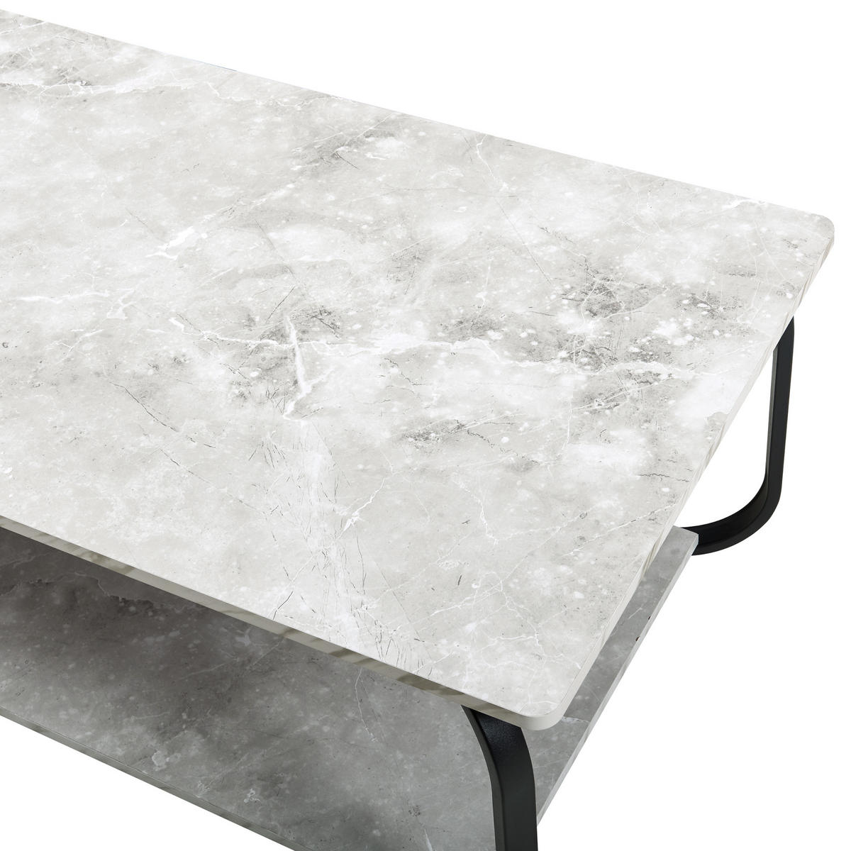 COUCHTISCH Kolta 120/60/43 cm - Weiß, Holzwerkstoff/Metall (60/120/43cm) - [en.casa]
