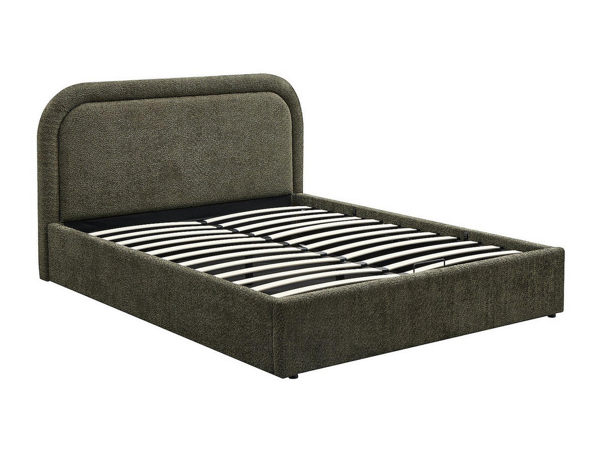BETT mit Bettkasten - 2 Personen - stoff - grün Fidozia - Grün, Textil (140/190cm) - Vente-Unique