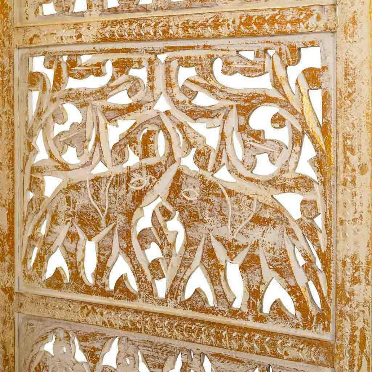 PARAVENT aus Holz, weiß, 2x180cm - Beige, Holz (200/180/2.5cm) - Wanderlust