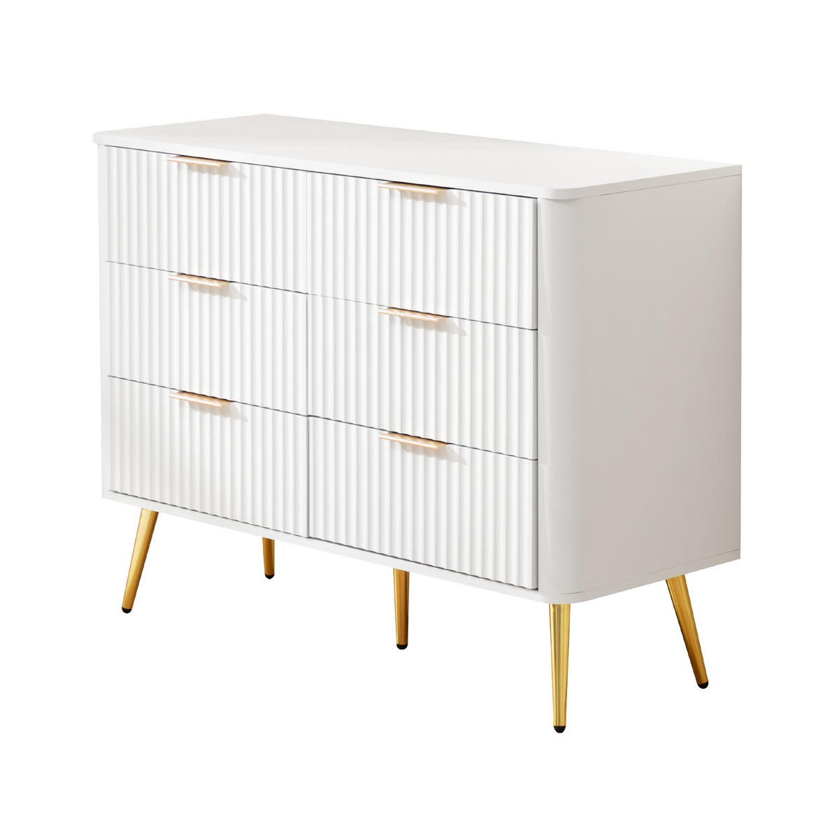 KOMMODE Weiß 105/40/80 cm - Weiß, Holzwerkstoff (105/80/40cm) - PANGIVO