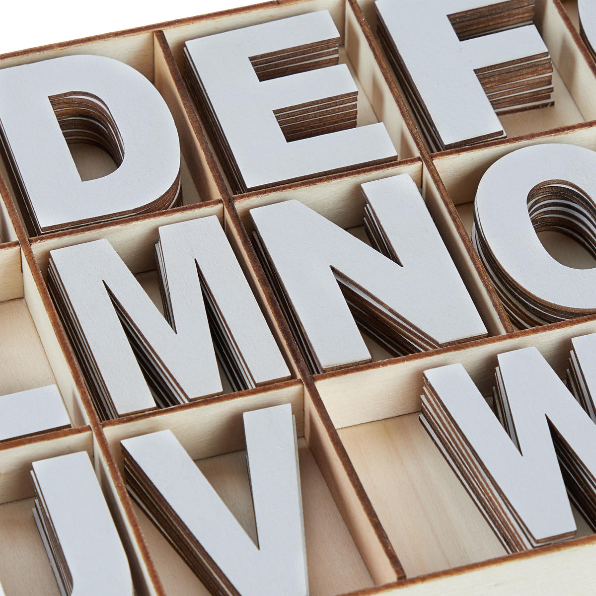 208-TLG.HOLZBUCHSTABEN-SET - Grau, Holz (41/2/18cm) - Relaxdays